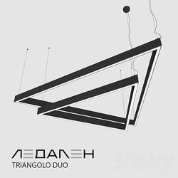 Technical lighting - Triangular light Triangolo Duo _ LEDALEN 