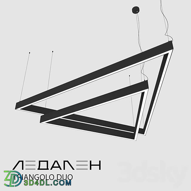 Technical lighting - Triangular light Triangolo Duo _ LEDALEN