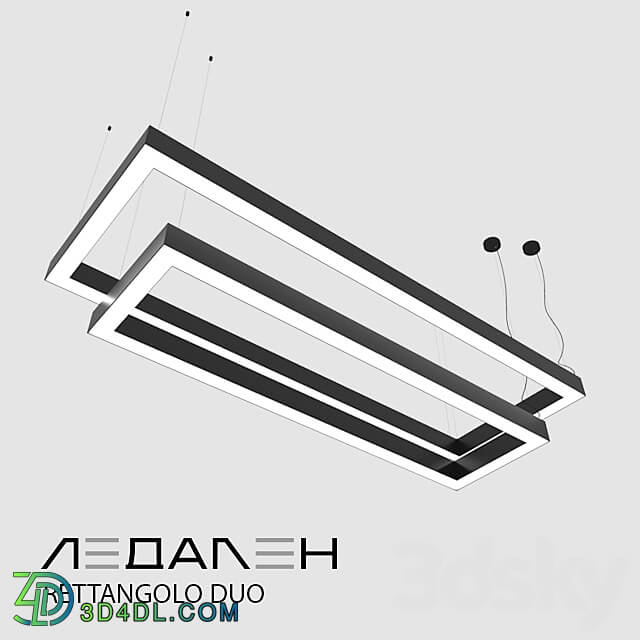 Technical lighting - Rectangular light Rettangolo Duo _ LEDALEN