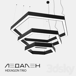 Pendant light - Hexagonal lamp Hexagon Trio _ LEDALEN 