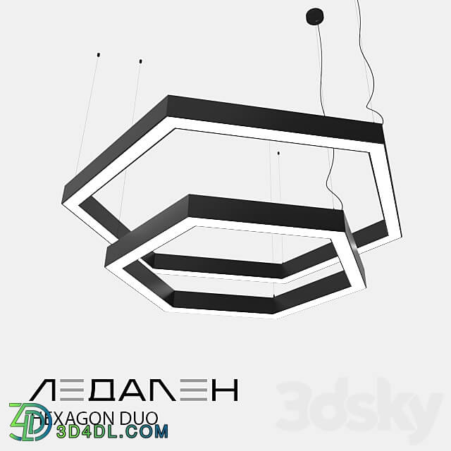 Pendant light - Hexagonal luminaire Hexagon Duo _ LEDALEN