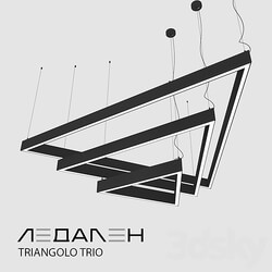 Technical lighting - Triangular light Triangolo Trio _ LEDALEN 