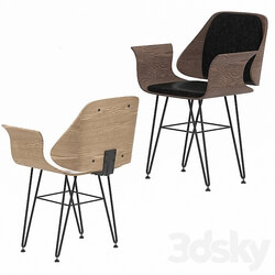 Chair - Overstock Corvus Marsala Industrial Mid-Century Accent Chair 3D model 