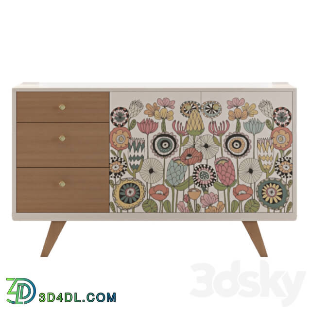 Sideboard _ Chest of drawer - Wooden chest of drawers BERBER