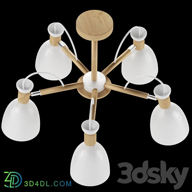 Ceiling lamp - Ceiling luminaire with white shades Evoluce