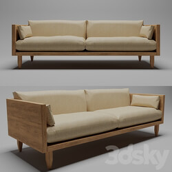 Sofa - Sherwood 2-Seat Exposed Wood Frame Sofa 