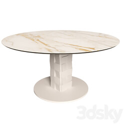 Table - Round porcelain stoneware table 