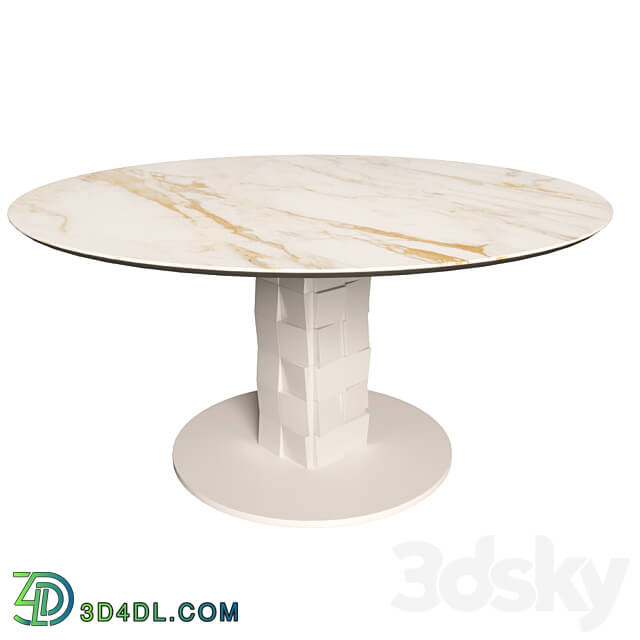 Table - Round porcelain stoneware table