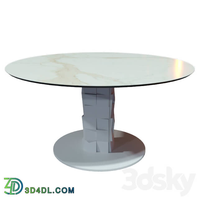 Table - Round porcelain stoneware table