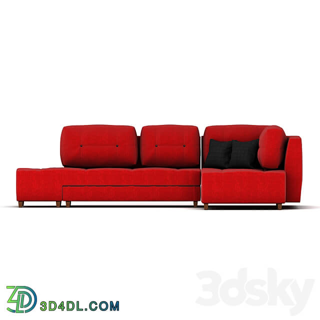 Sofa - Style Sofa Corner Sofa Right Red