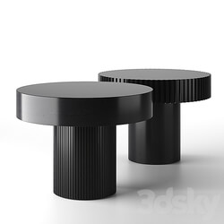 Table - Black wooden coffee table 