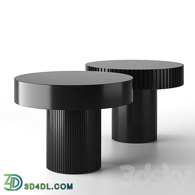 Table - Black wooden coffee table