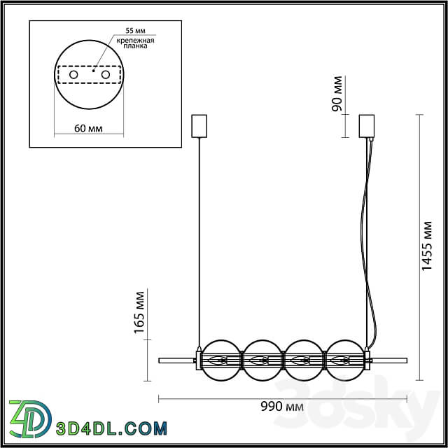 Pendant light - Odeon Light 4273_3_ 4273_4_ 4273_5 FRANCESCA _horizontal version_