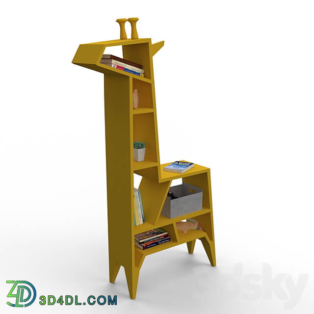 Cabinet for books and toys Giraffe 