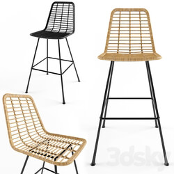 Chair - Rattan bar stool Costa 