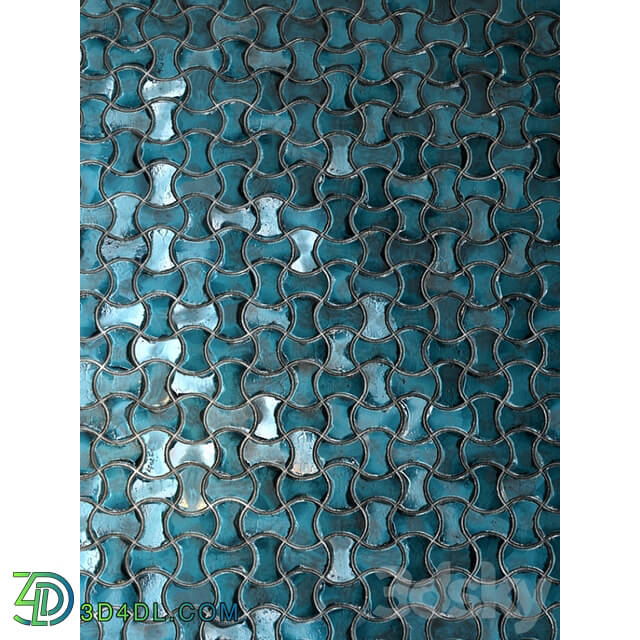 Teal Tile PBR Material 02