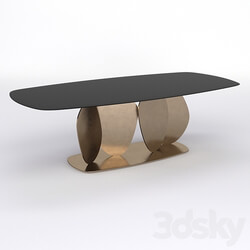 Table - STORE 54 Dining Table 01 Black Glass 