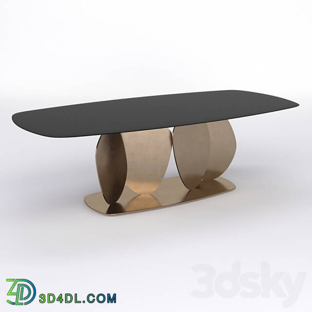 Table - STORE 54 Dining Table 01 Black Glass