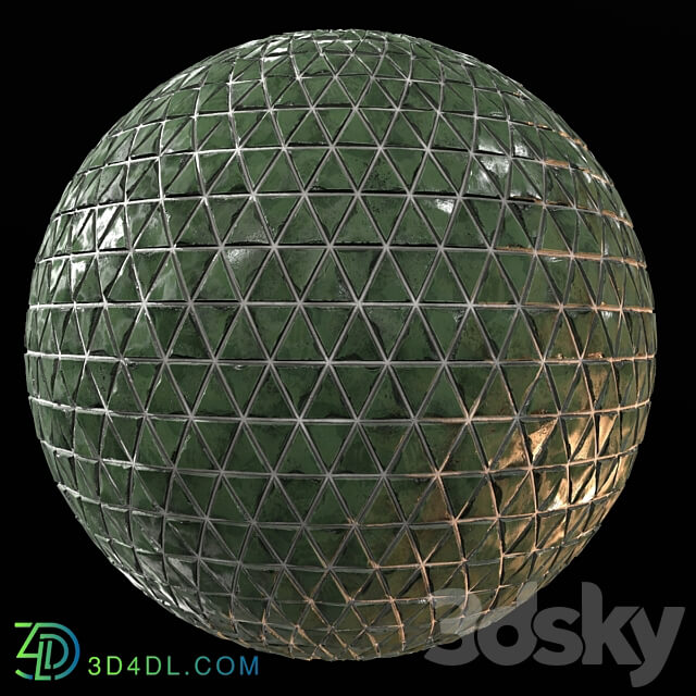 Teal Tile PBR Material 07