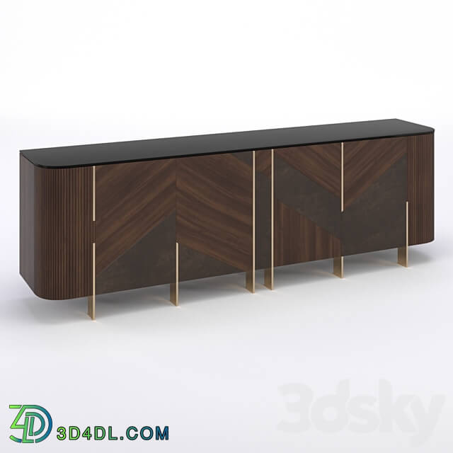 Sideboard Chest of drawer STORE 54 Sideboard design 01 Black Glass