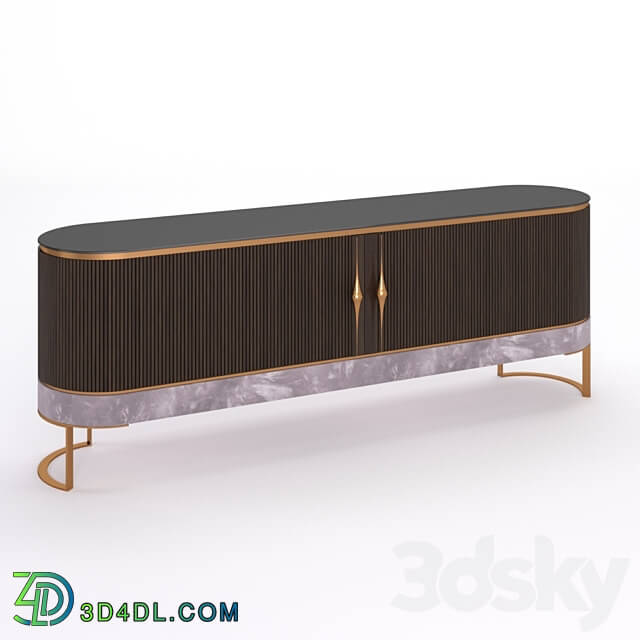 Sideboard Chest of drawer STORE 54 Sideboard design 02 Black Glass