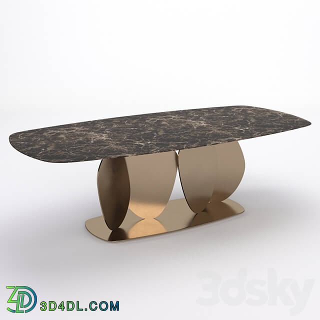 Table - STORE 54 Dining Table 01 Marble Emperador