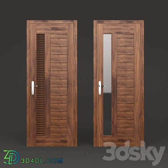 Doors - walnut wooden door
