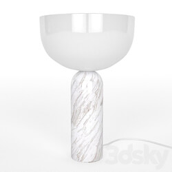 OM New Works Kizu Table Lamp White Marble Large 