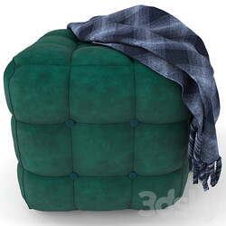 Other soft seating - Ottoman with a plaid 