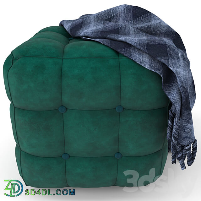 Other soft seating - Ottoman with a plaid