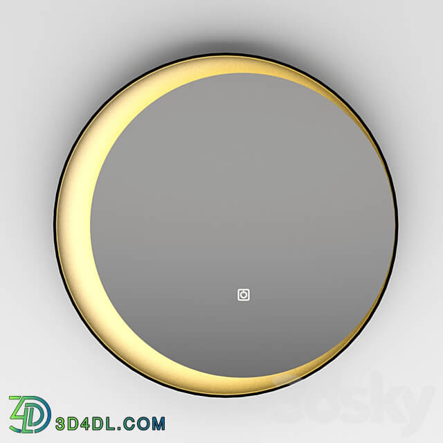 Round mirror with illumination Iron Moon 