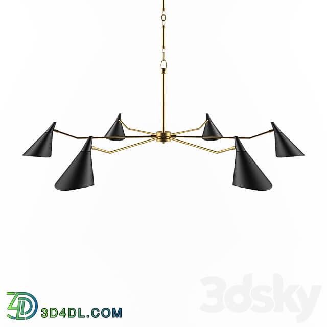 Pendant light Currey and Company Library Chandelier