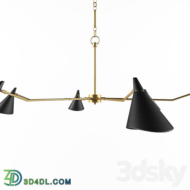 Pendant light Currey and Company Library Chandelier