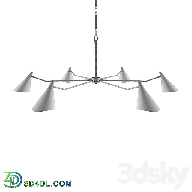 Pendant light Currey and Company Library Chandelier