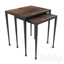 Table - Four Hands - Dalston Nesting End Tables Antique Rust 