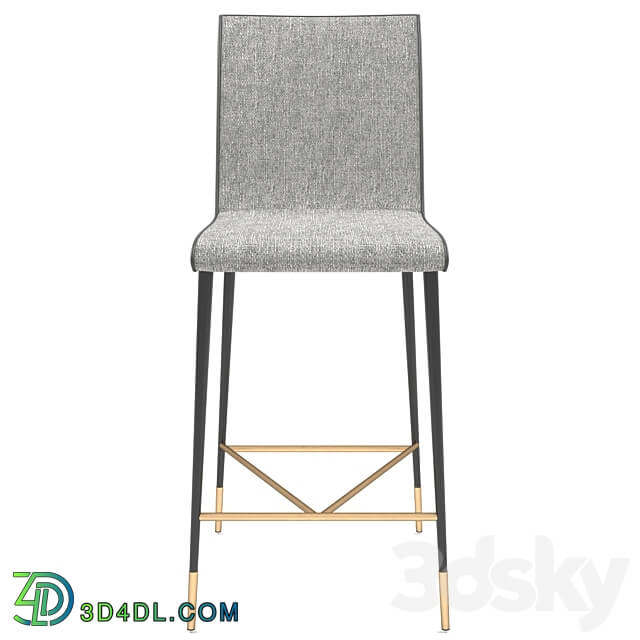 Chair - Sunpan - Klaus Counter Stool - Gunmetal - Flint Gray