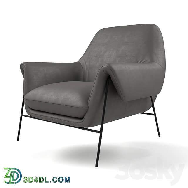 Arm chair - Hooker Furniture - Living Room Ambroise Metal Frame Club Chair