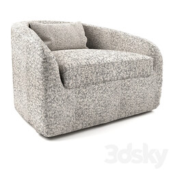 Arm chair - Four Hands - Topanga Swivel Chair-Knoll Domino 