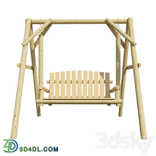 Playground - Wooden swing