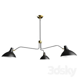 Ceiling lamp - Chandelier Charlton Large Triple Arm Chandelier ARN 5006BLK 