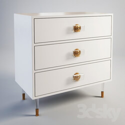 Sideboard _ Chest of drawer - GRAMERCY HOME - 3 DRAWER ELOQUENT CHEST 1304015 