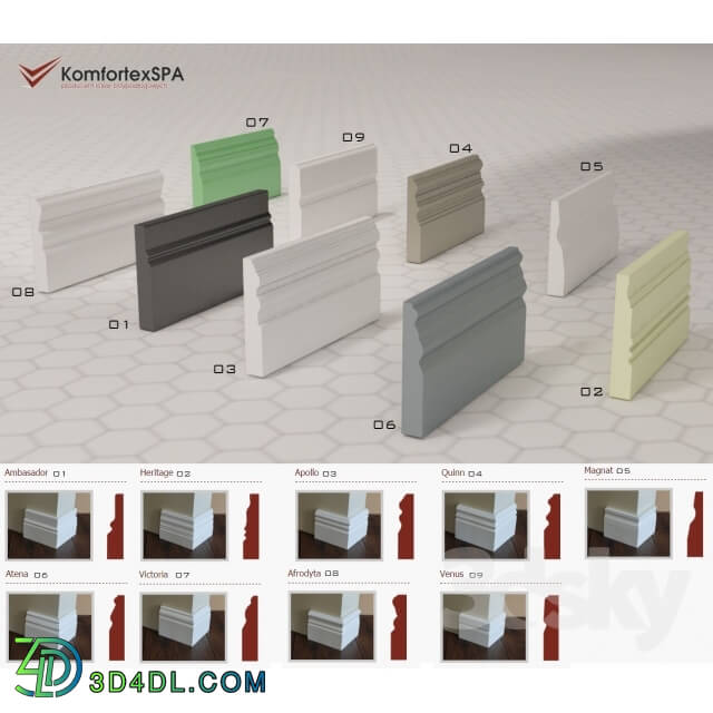 Decorative plaster - Skirting komfortexspa - classic