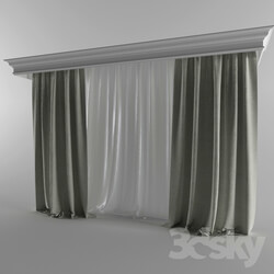 Curtain - Linen curtains and cornice Orac Decor 
