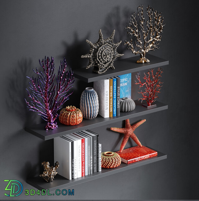 Decorative set - Decorative set with coral v2