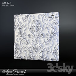 3D panel - Gypsum 3d Art-178 panel from ArtRelief 