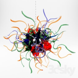 Ceiling light - Mouth Blown Murano Glass Mylti-Color Chandeliers 