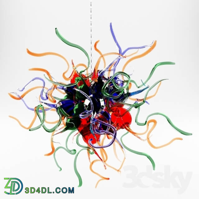 Ceiling light - Mouth Blown Murano Glass Mylti-Color Chandeliers