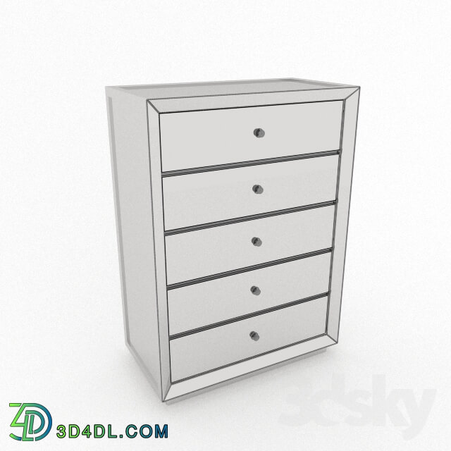 Sideboard _ Chest of drawer - Omni Mirrored 5 Drawer Chest