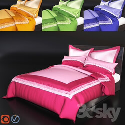 Bed - A set of bed linen 4 colors. 
