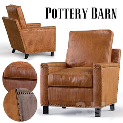 Arm chair - Tyler Leather Armchair _ Pottery Barn 